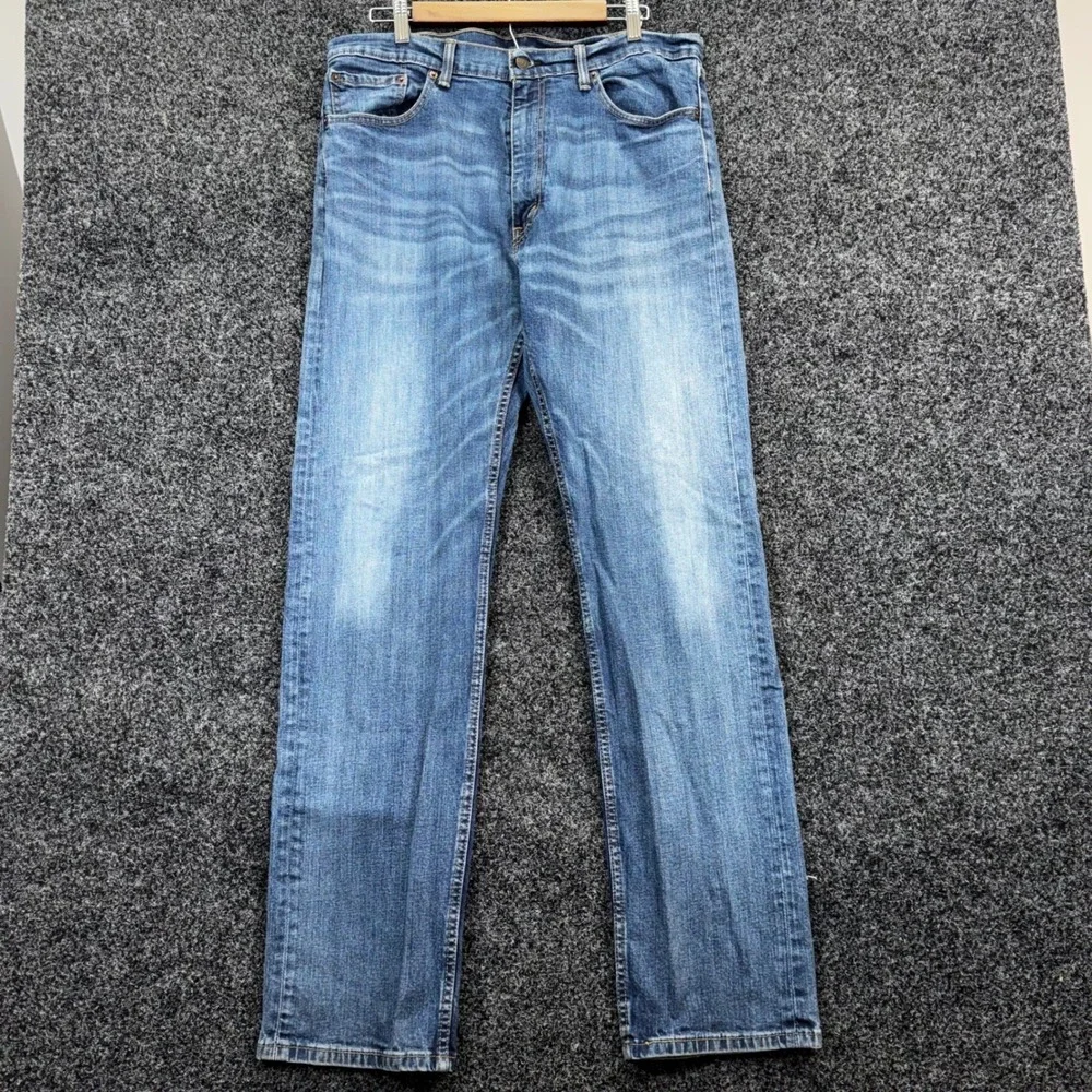 Levis 505 Regular‎ Fit Straight Leg Blue Denim Jeans Mens 36x34 00505-1579